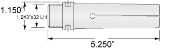 7/8 Gridley Feed Finger 9MM Hex (0.3543)